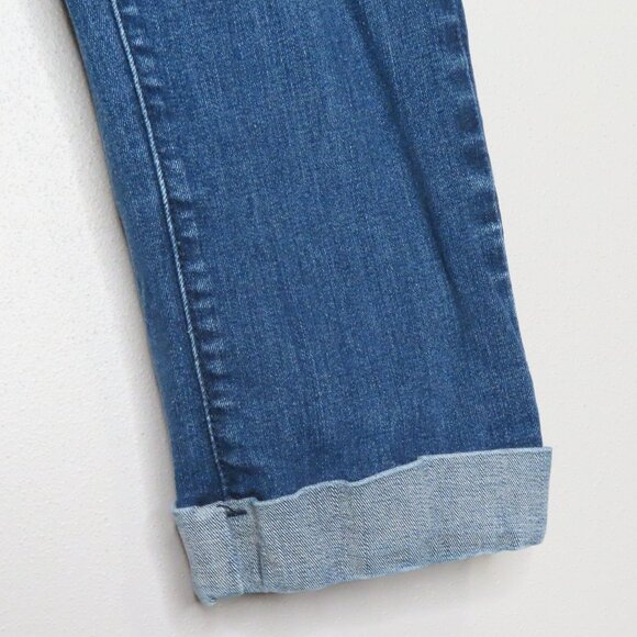 Calvin Klein Women 27 4 Blue Roll Cuff Denim Jean Crop Cropped Pants Cotton - Picture 3 of 11